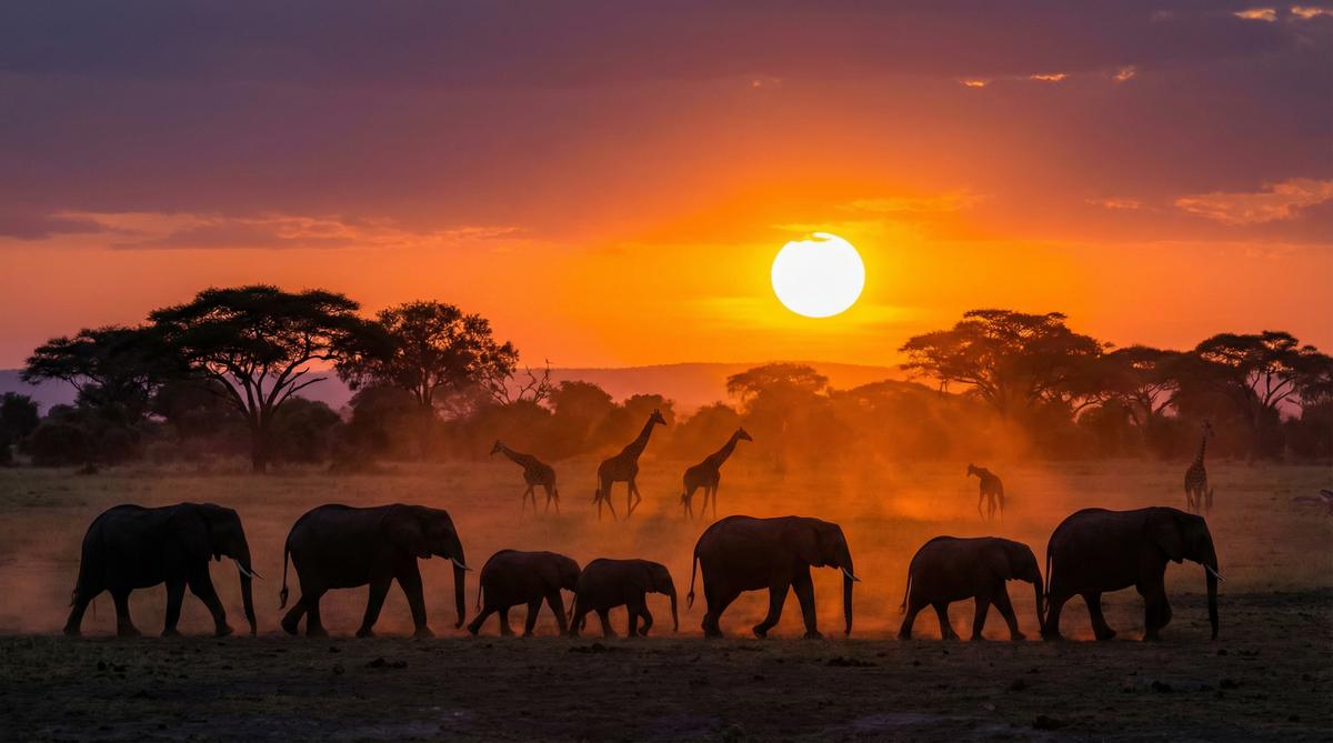抖阴非洲野生动物视频 - 象群迁徙